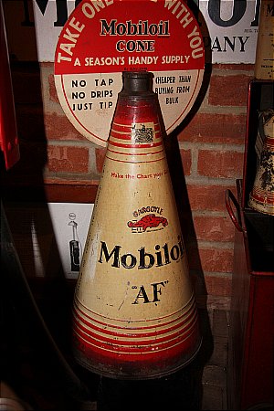 MOBIL "AF" OIL CONE - click to enlarge